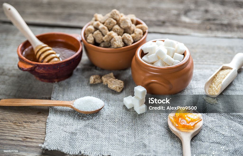 Different types and forms of sugar Sugar - Food Stock Photo