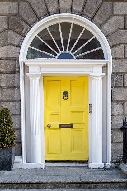 istock Yellow Georgian Door 464928160