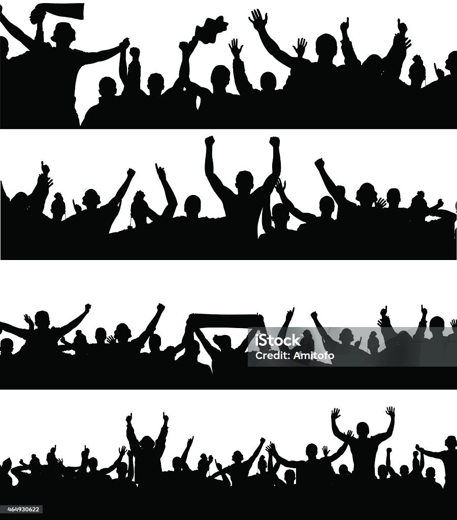 Banners for sports and concerts Advertising banners for sports championships and concerts Crowd of People stock vector
