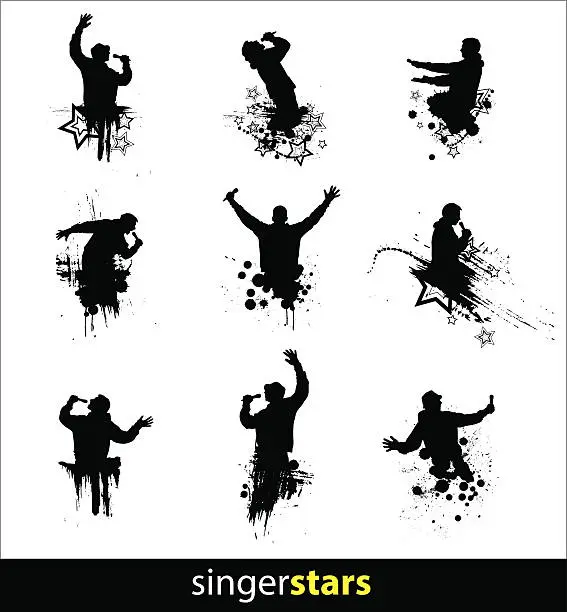 Vector illustration of Silhouettes for banners