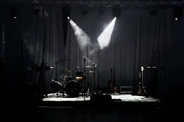 Photo of Stage in Lights before concert