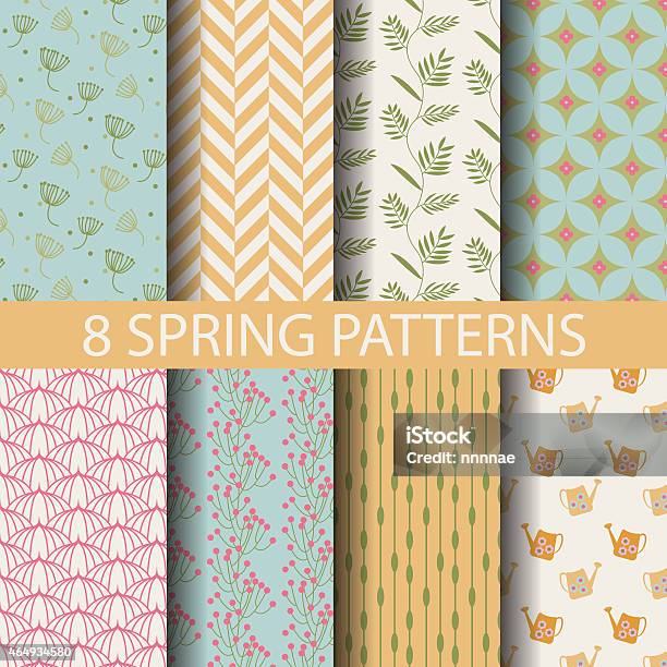 Dark Spring Patterns Spring Patterns Stock Illustration - Download Image Now - 2015 ...