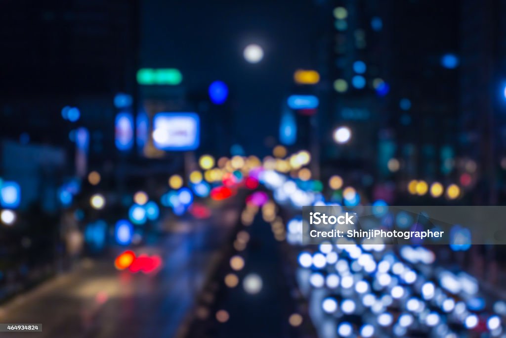 Street blur background Street blur background with car's light in blue tone. 2015 Stock Photo