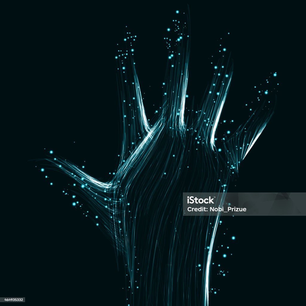 Abstracted Hand Abstract Light Hand Stock Illustration - Download Image Now - 2015 ...