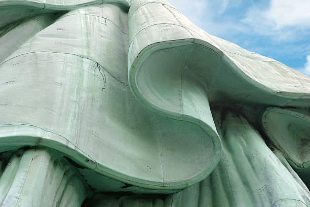 Detail at the Statue of Liberty stock photo