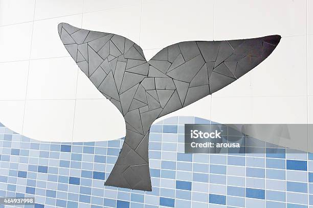 Whale Tail Mosaic Stock Photo - Download Image Now - 2015, Animal Fin, Black Color