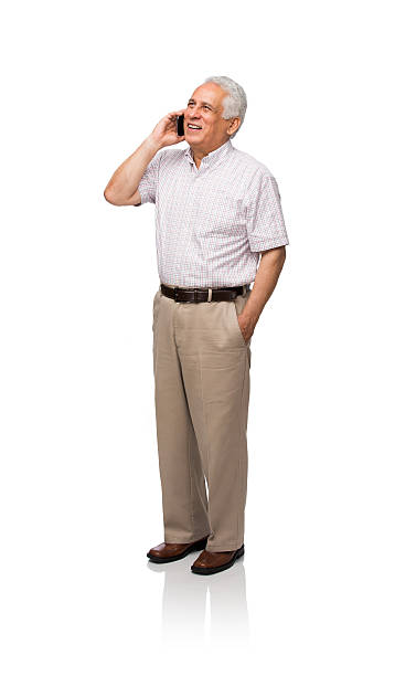 istock Senior man on the phone 464938424