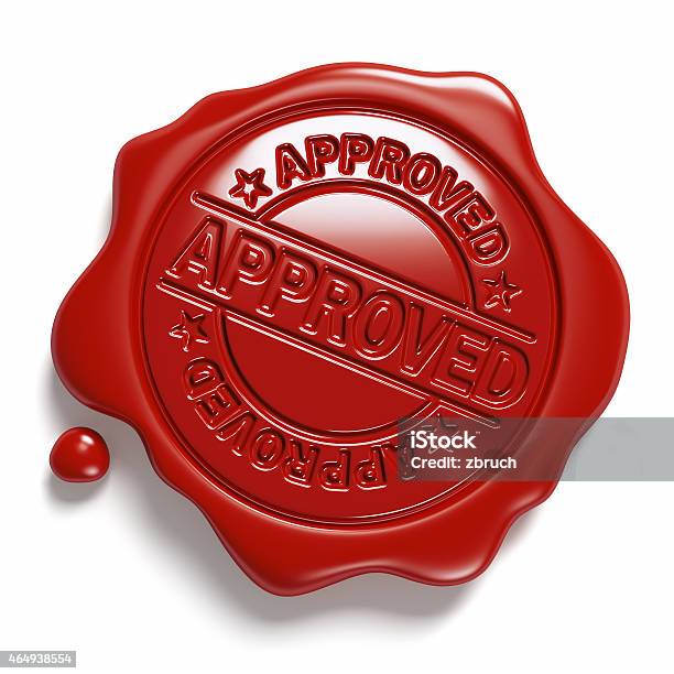 Brown Wax Seal Approved Stock Photo - Download Image Now - Rubber Stamp, Endorsing, Agreement