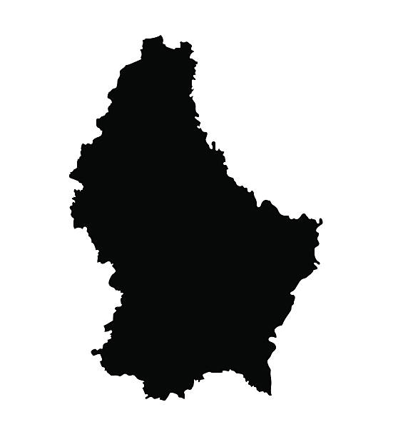 black map of Luxembourg detailed vector map of Luxembourg luxemburg stock illustrations