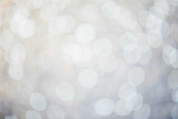 Glittery lights silver abstract Christmas background