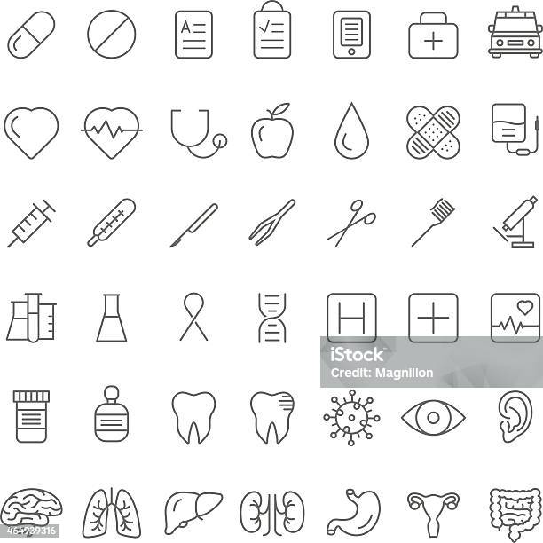 Medical Icons Stock Illustration - Download Image Now - Icon Symbol, Surgeon, Scalpel