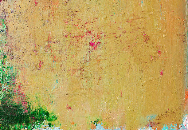 istock Abstract painted green yellow and red  textured  art backgrounds. 464939586
