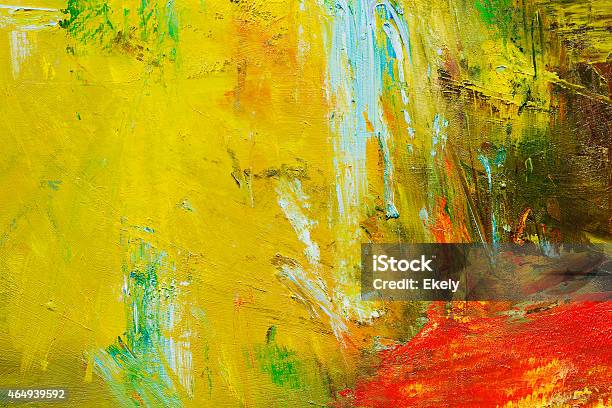 Abstract Painted Green Yellow And Red Textured Art Backgrounds Stock Photo - Download Image Now
