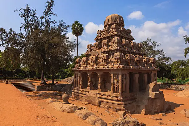 Photo of Mahabalipuram, India: 7th Century Dharmaraja Ratha, part of Pancha Rathas