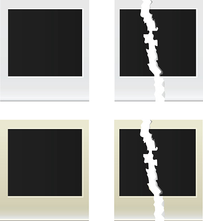 vector empty instant photo frames set,eps 10