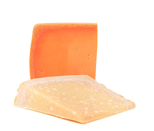 istock Close up of two cheese types. 464940359