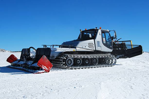 istock Ski piste snow groomer machine 464942942