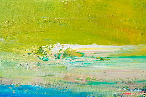 istock Abstract painted green anf blue  art backgrounds. 464943334