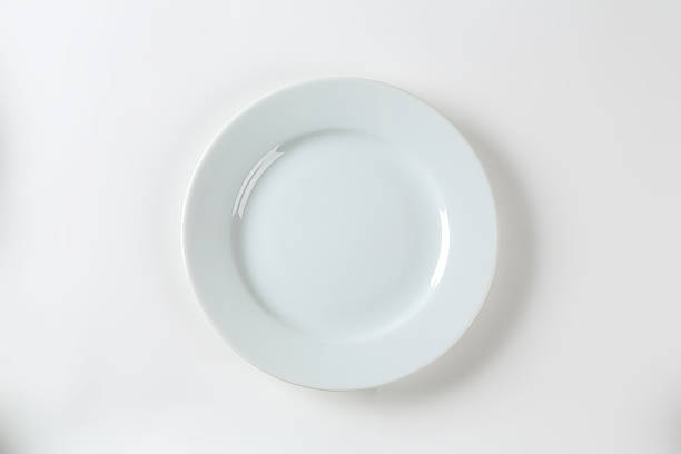 istock Round porcelain plate 464943548