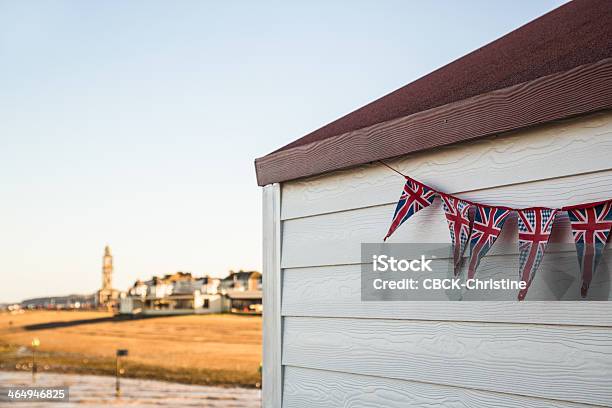 Beach Hut In Herne Bay Stock Photo - Download Image Now - Herne Bay, Beach, British Flag