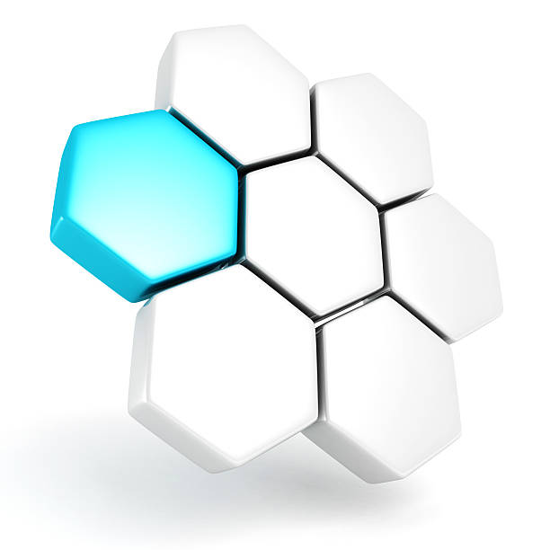 istock blue abstract 3d hexagons logo design business icon 464948917