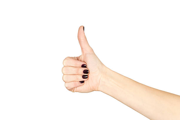 istock female hand making ok sign isolated over white 464949136