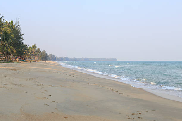 istock Wave of the sea on the sand beach 464951672