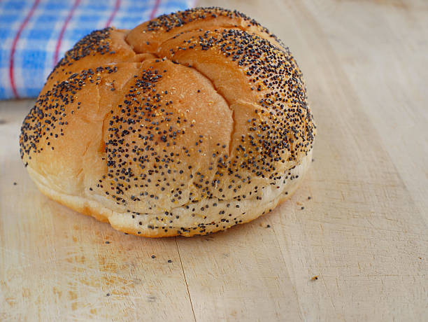 Fresh kaiser roll stock photo