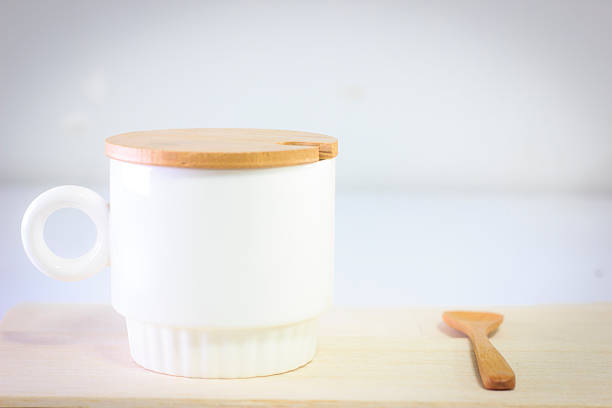 istock Cup of coffee with wood spoon 464959016