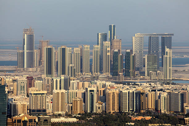 istock Highrise buildings in Abu Dhabi 464964221