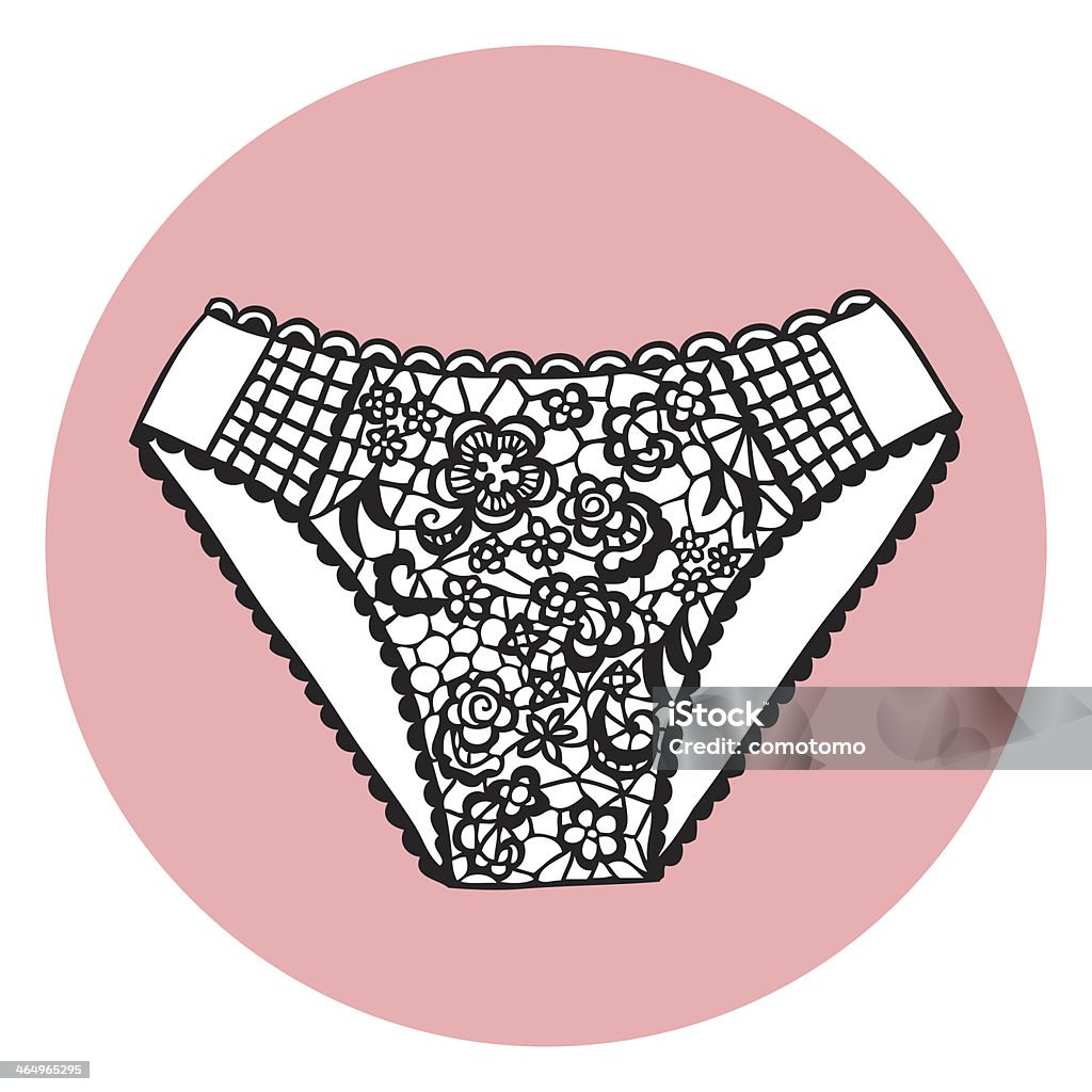 Lacy sexy vector panty. Lacy sexy panty. Vector illustration. Black Color stock vector