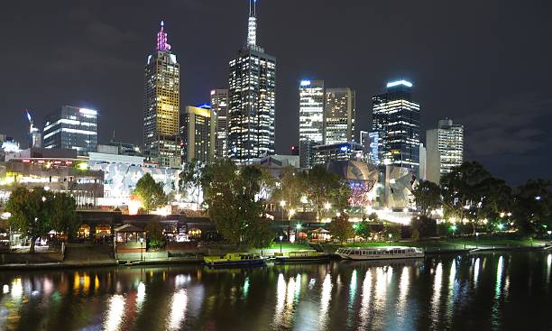 istock Melbourne City and Night with reflections 464966742