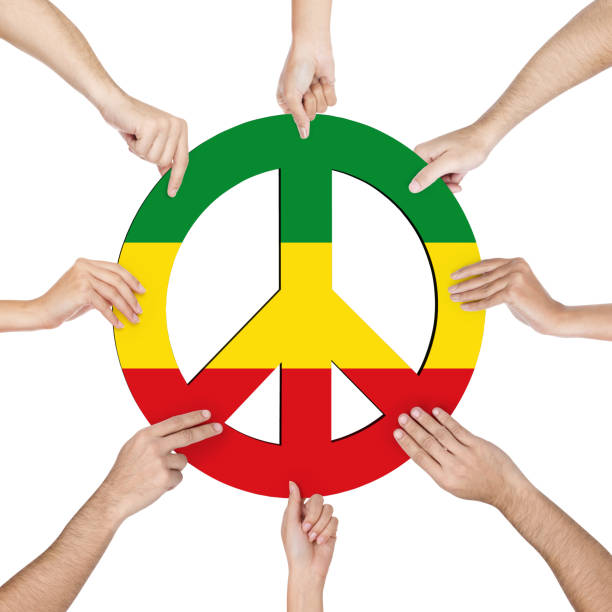 Black License Plate Frame – PEACE With Rasta Symbols, Matte Finish, USA Made