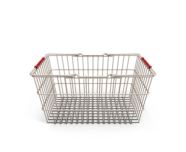 istock Shopping cart isolated on white background 464969622