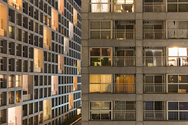 istock Tokyo public housing at night 464970513