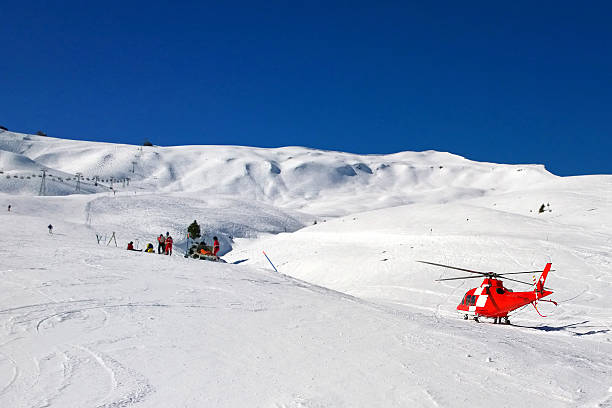 istock Rescue Helicopter - Alpine Skiing Accident - Switzerland 464972804
