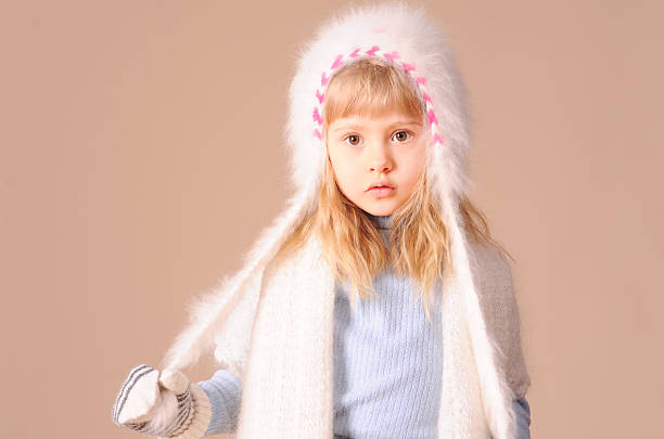 istock Cute little girl in studio 464975025