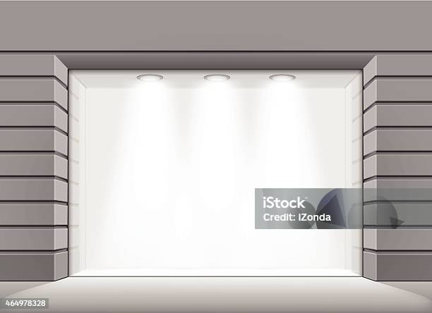 Vector Shop Front With Big Window And Place For Name Stock Illustration - Download Image Now