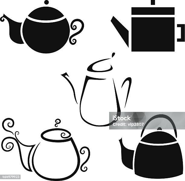 Icon Wasserkocher Eine Teekanne Kaffeekanne Stock Vektor Art und mehr Bilder von Abstrakt - Abstrakt, ClipArt, Comic - Kunstwerk