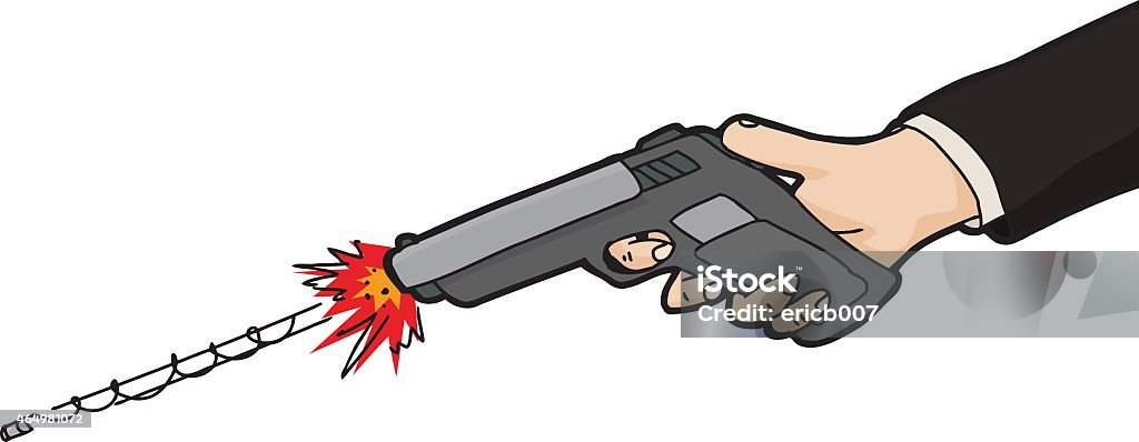 Isolated Drawing Of Gun Firing Stock Illustration - Download Image Now -  2015, Bullet, Cartoon - iStock