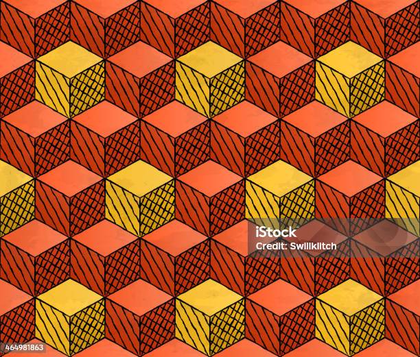 Cube Shape Patterns Colorful Drawing Styled Cubes Pattern Stock Illustration - Download ...
