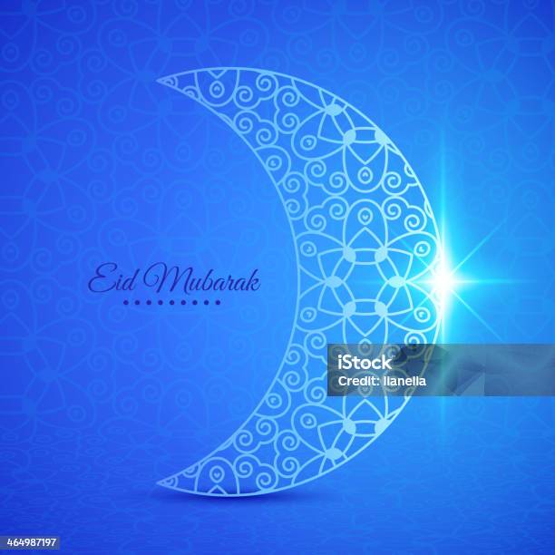 Moon Für Muslimische Gemeinschaft Festival Eid Mubarak Stock Vektor Art und mehr Bilder von Abstrakt