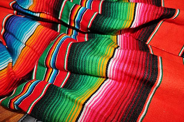 istock Mexico fiesta poncho serape rug blanket background 464987442
