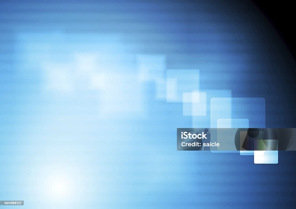 Bright Blue Tech Design Stock Illustration - Download Image Now ...