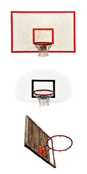 istock Basketball hoops with cage isolated on white background 464988319