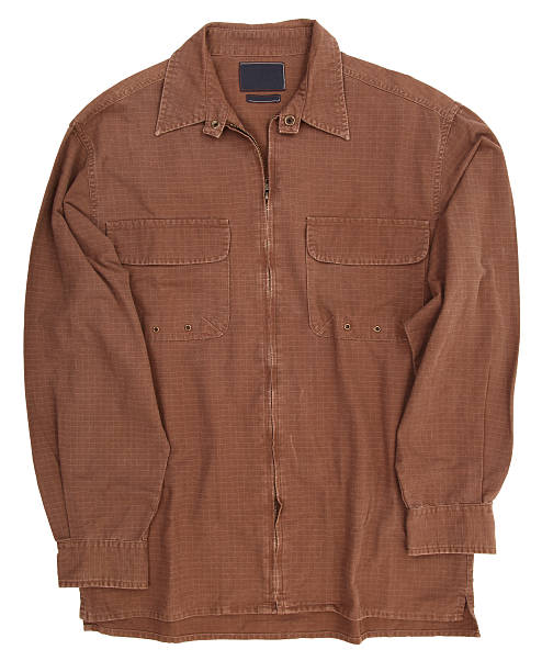Man's brown cotton shirt