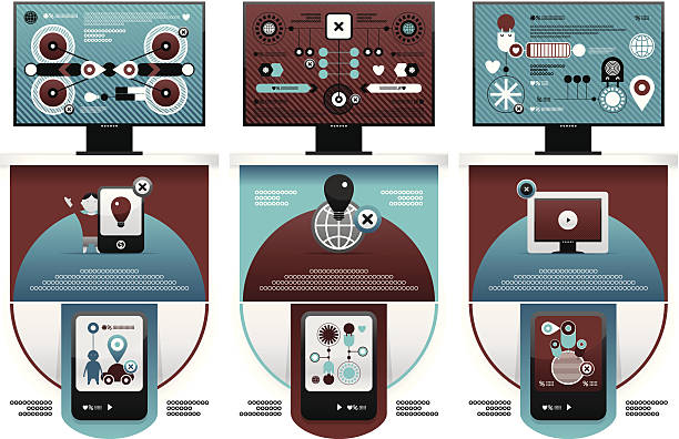 elements of infographics vector art illustration