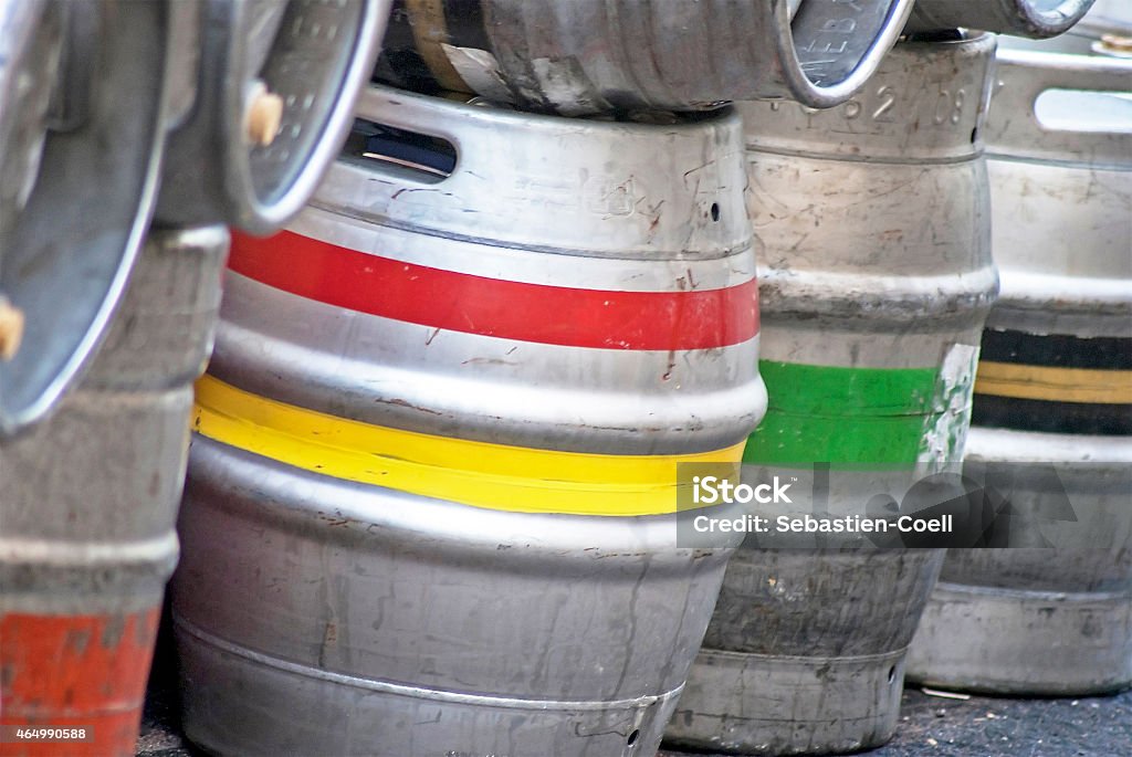 beer kegs Beer kegs on a side street outside a pubBeer kegs on a side street outside a pub Keg Stock Photo