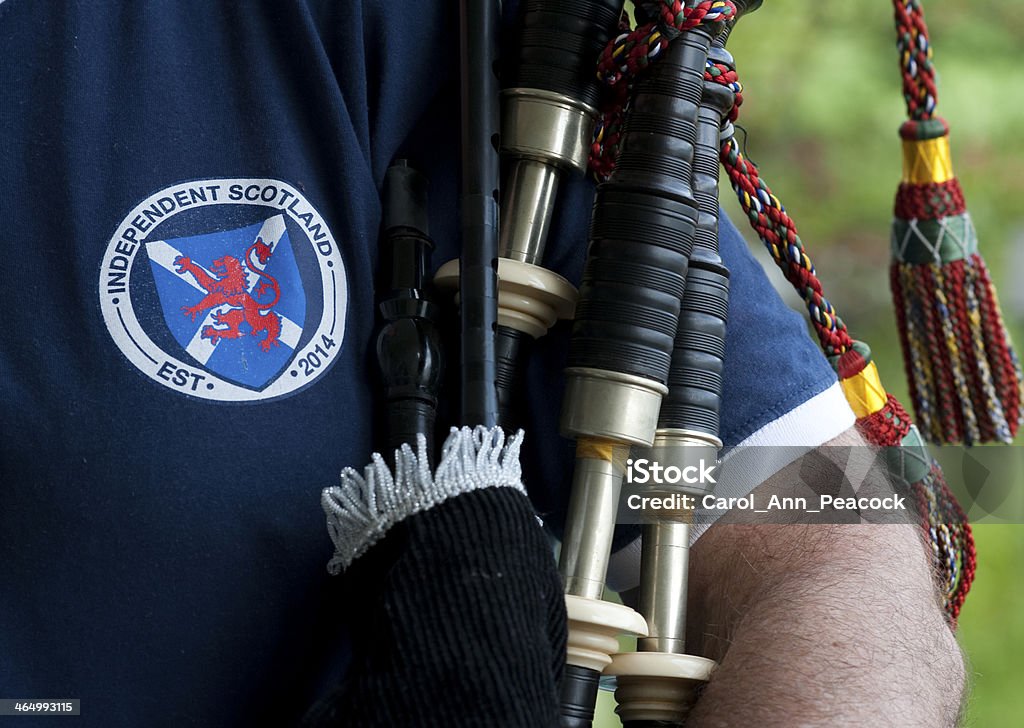 La independencia escocesa t camisa con gaita - Foto de stock de 2014 libre de derechos