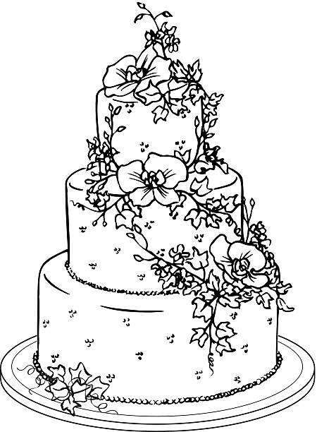 illustrations, cliparts, dessins animés et icônes de cake2 de mariage - cake wedding isolated food and drink industry